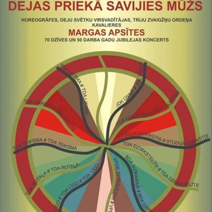 	Margas Apsītes jubilejas koncerts „Dejas priekā savijies mūžs” 2015