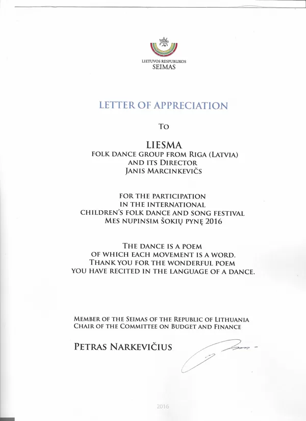 2016.Lietuvas Seima