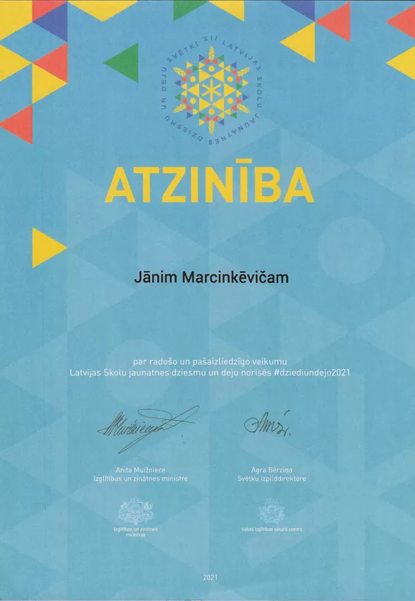 Atzinība IZM 2021